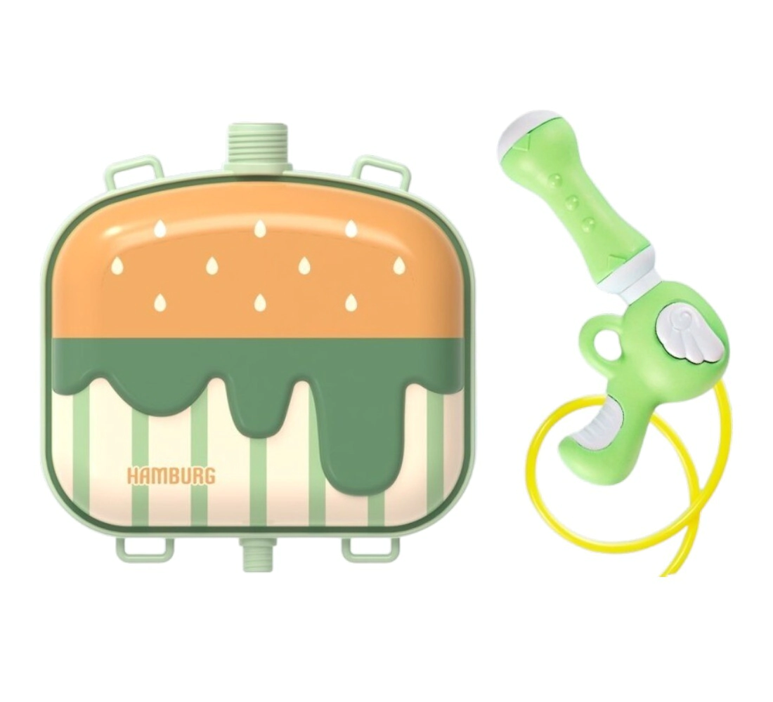 Pistola de agua + mochila hamburguesa