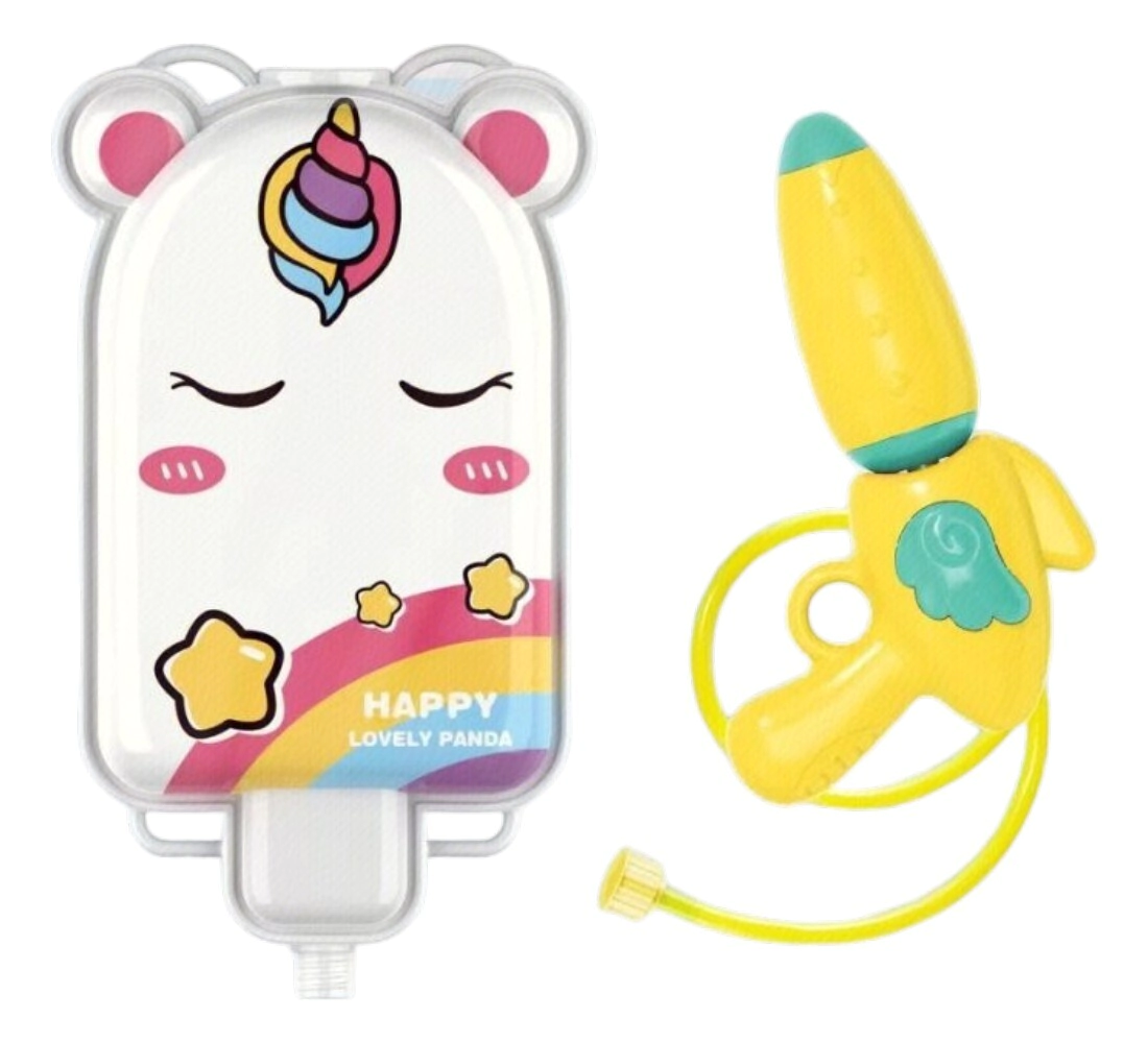 Pistola de agua + mochila helado unicornio