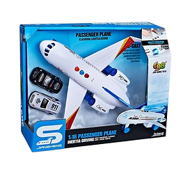 Avion con luz y sonido + 2 autos