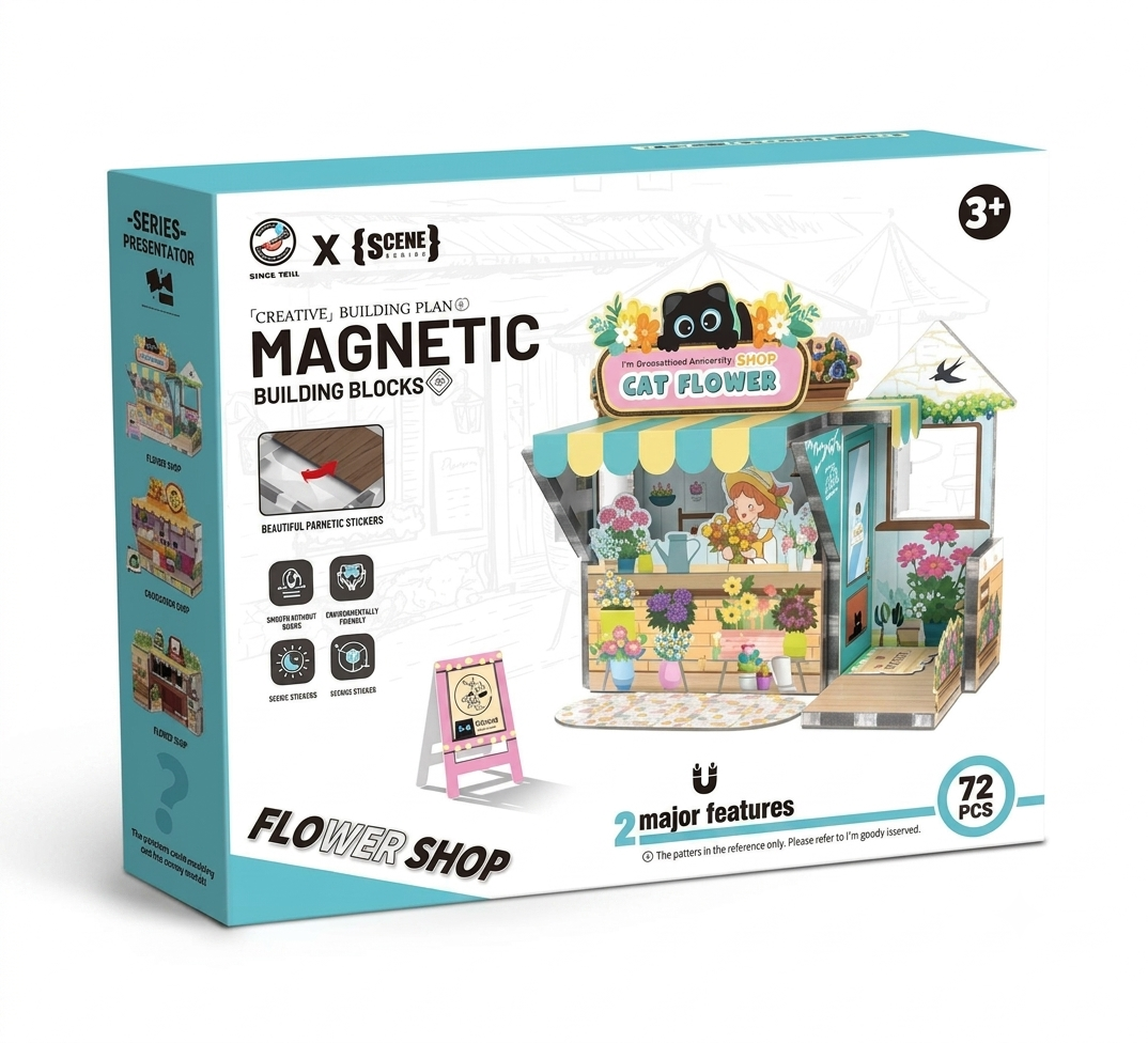 Bloques magneticos de construccion floreria 73 pcs