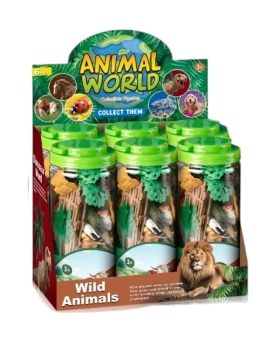 Set de animales de la granja en tubo x 28 pcs