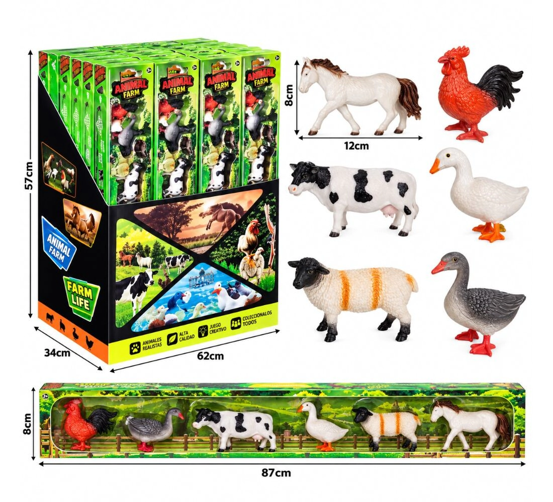 Animales de granja en caja
