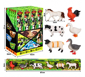 Animales de granja en caja